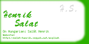 henrik salat business card